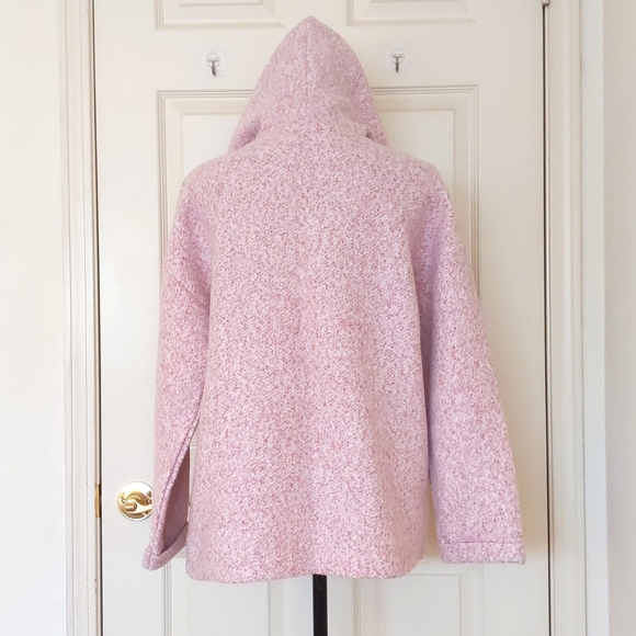 NWOT. Zara Girls Cotton Blended Fleece Openfront Pink/Purple Jacket w/2 pockets. - Picture 2 of 6